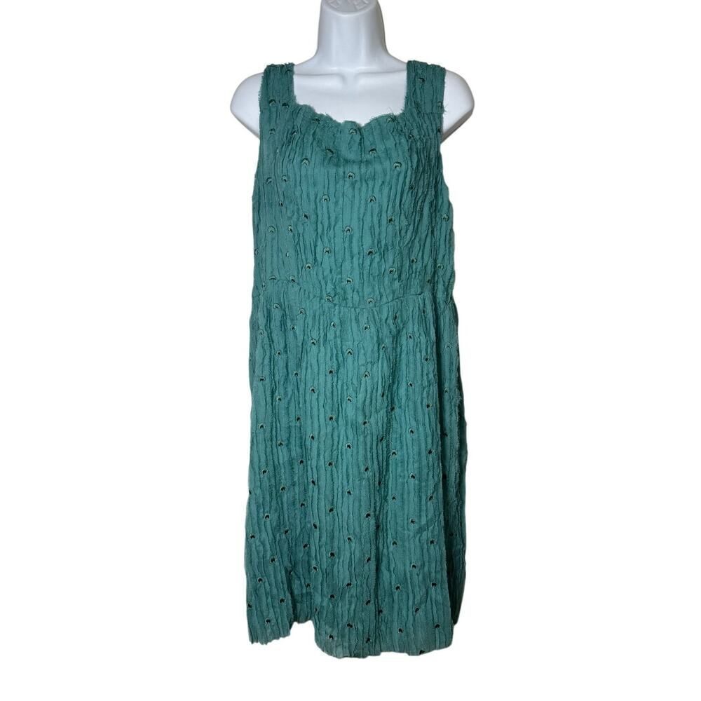 Philosophy di Alberta Ferretti Green Sleeveless Silk Mini Dress Women’s Sz 12